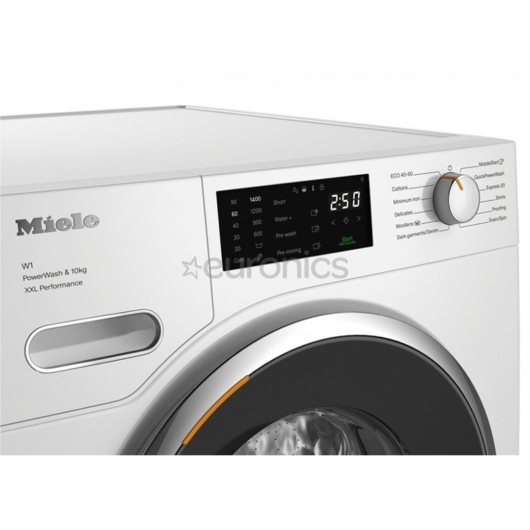 Miele W1 PowerWash, 10 kg, dziļums 64.3 cm, 1400 apgr/min. - Veļas mazgājamā mašīna ar priekšējo ielādi