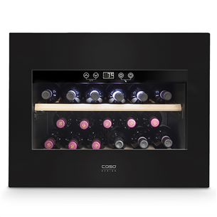 Caso WineDeluxe E 18, 18 bottles, height 46 cm, black - Built-in wine cooler 07710