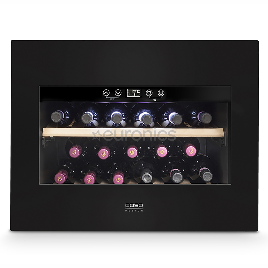 Caso WineDeluxe E 18, 18 bottles, height 46 cm, black - Built-in wine cooler