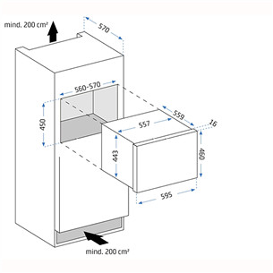 Caso WineDeluxe E 18, 18 бутылок, высота 46 см, черный - Интегрируемый винный шкаф