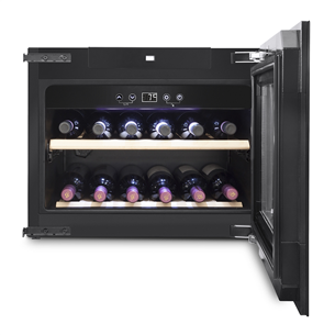 Caso WineDeluxe E 18, 18 bottles, height 46 cm, black - Built-in wine cooler