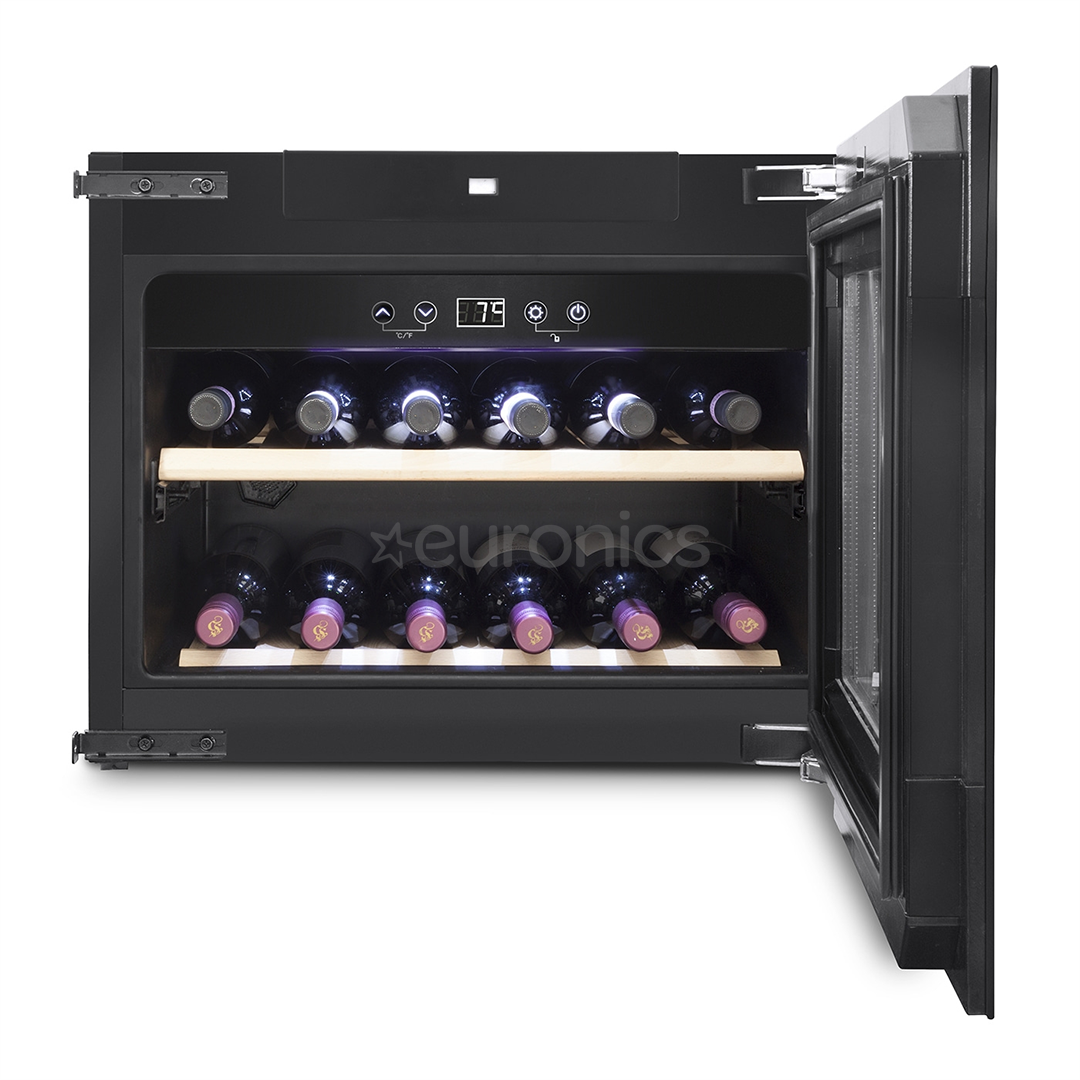 Caso WineDeluxe E 18, 18 bottles, height 46 cm, black - Built-in wine cooler