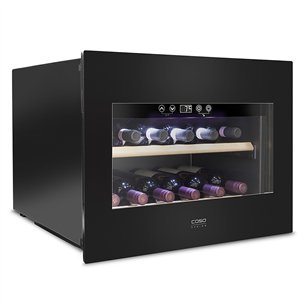 Caso WineDeluxe E 18, 18 bottles, height 46 cm, black - Built-in wine cooler