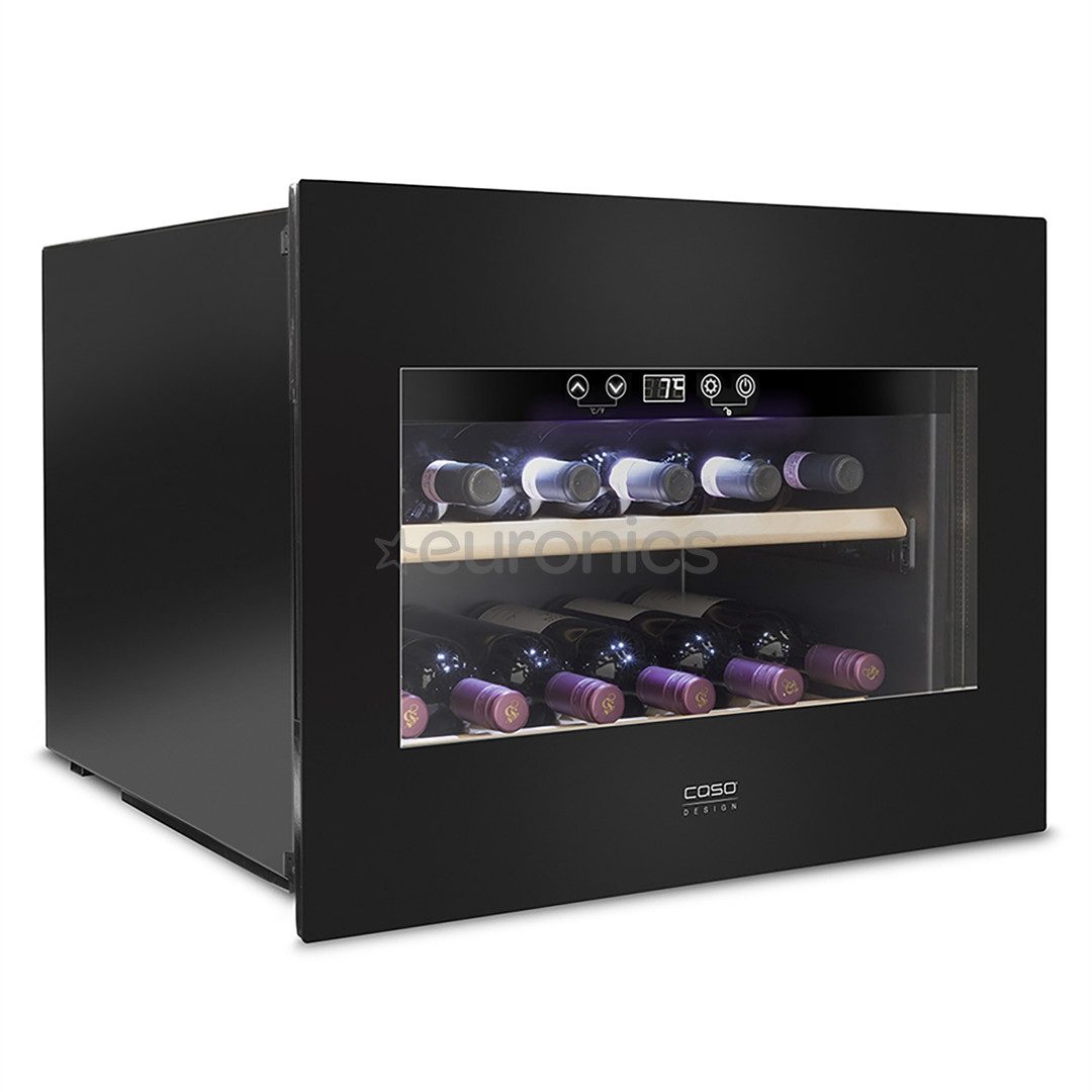 Caso WineDeluxe E 18, 18 бутылок, высота 46 см, черный - Интегрируемый винный шкаф