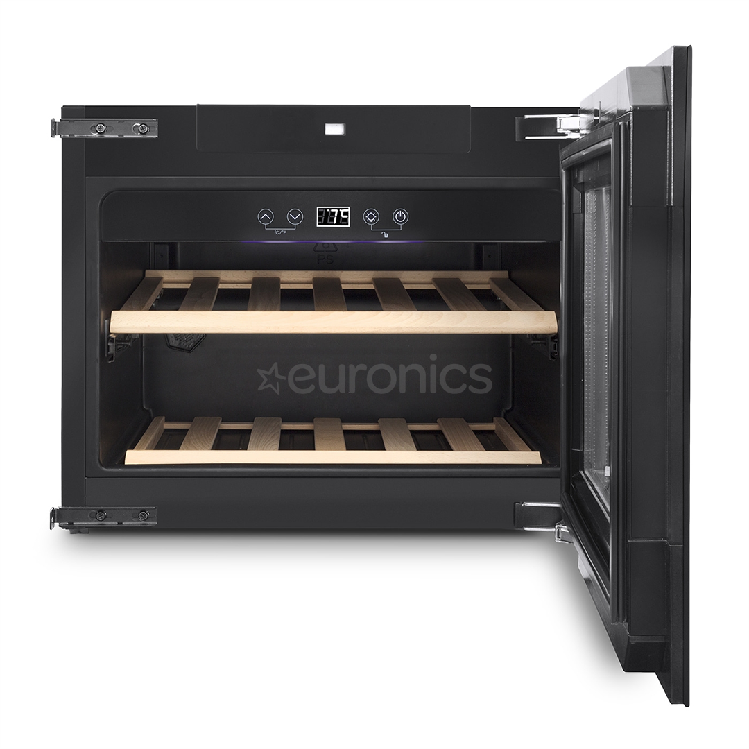 Caso WineDeluxe E 18, 18 bottles, height 46 cm, black - Built-in wine cooler