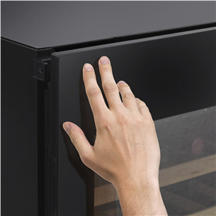 Caso WineDeluxe E 18, 18 бутылок, высота 46 см, черный - Интегрируемый винный шкаф