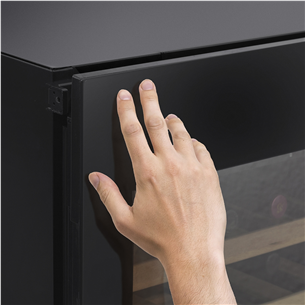 Caso WineDeluxe E 18, 18 bottles, height 46 cm, black - Built-in wine cooler