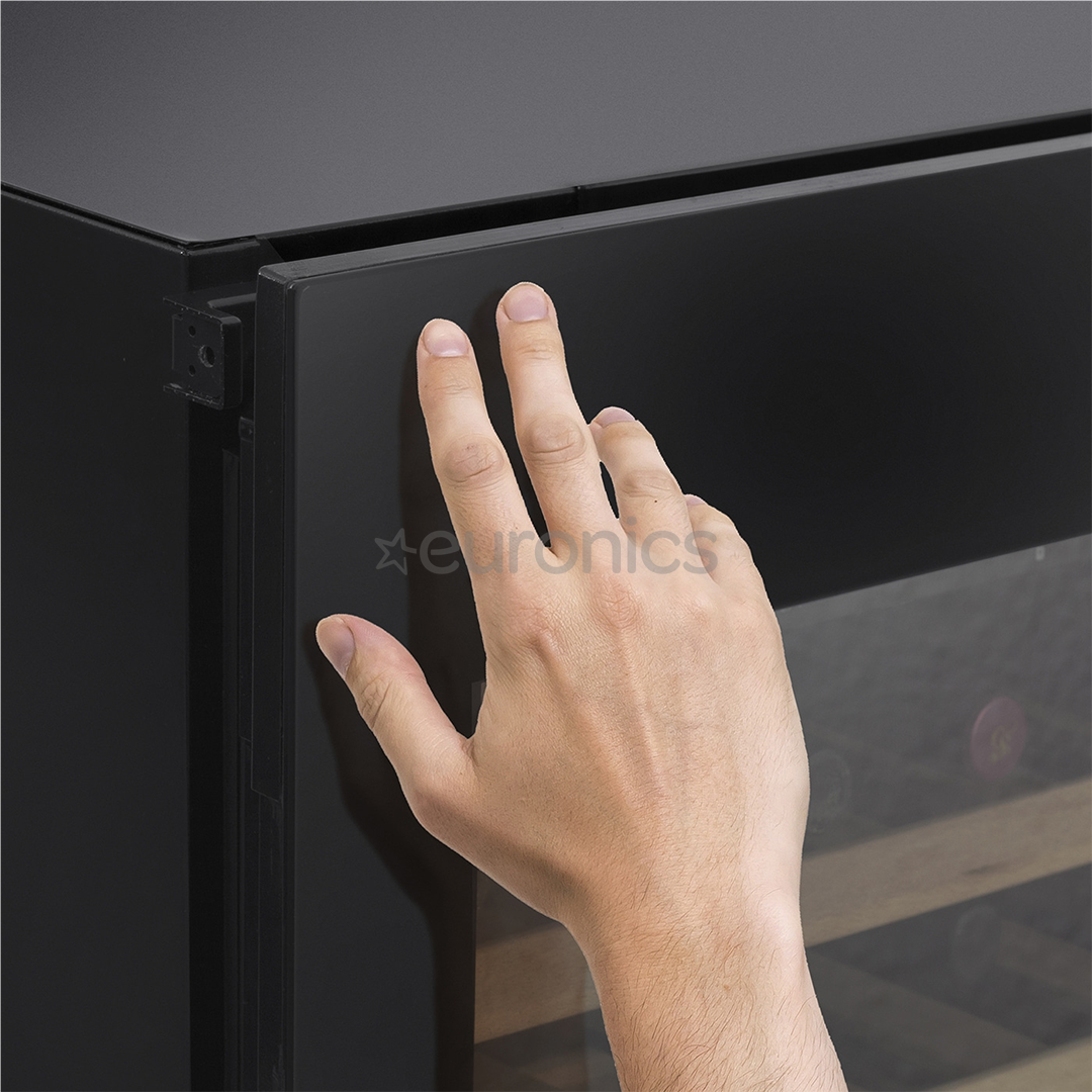 Caso WineDeluxe E 18, 18 bottles, height 46 cm, black - Built-in wine cooler