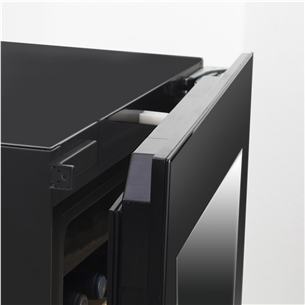 Caso WineDeluxe E 18, 18 bottles, height 46 cm, black - Built-in wine cooler