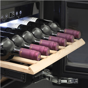 Caso WineDeluxe E 18, 18 бутылок, высота 46 см, черный - Интегрируемый винный шкаф