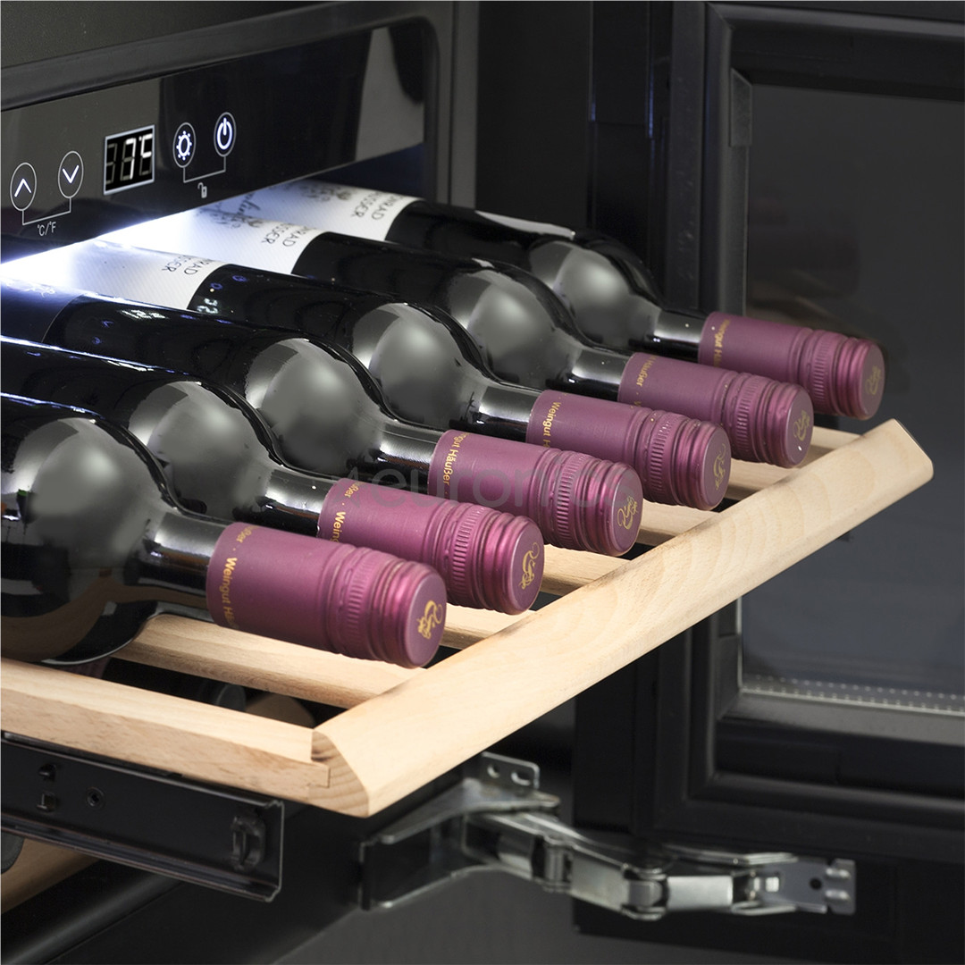 Caso WineDeluxe E 18, 18 бутылок, высота 46 см, черный - Интегрируемый винный шкаф