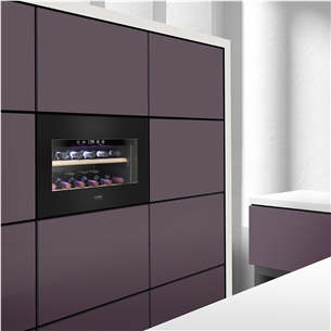 Caso WineDeluxe E 18, 18 bottles, height 46 cm, black - Built-in wine cooler