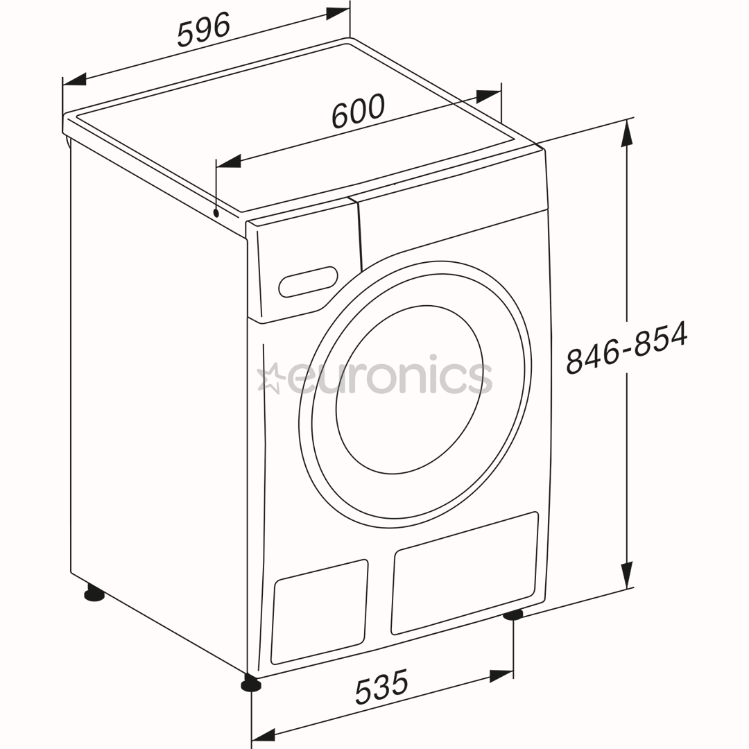 Miele W1 Active, 8 kg, depth 64.3 cm, 1400 rpm - Front load washing machine