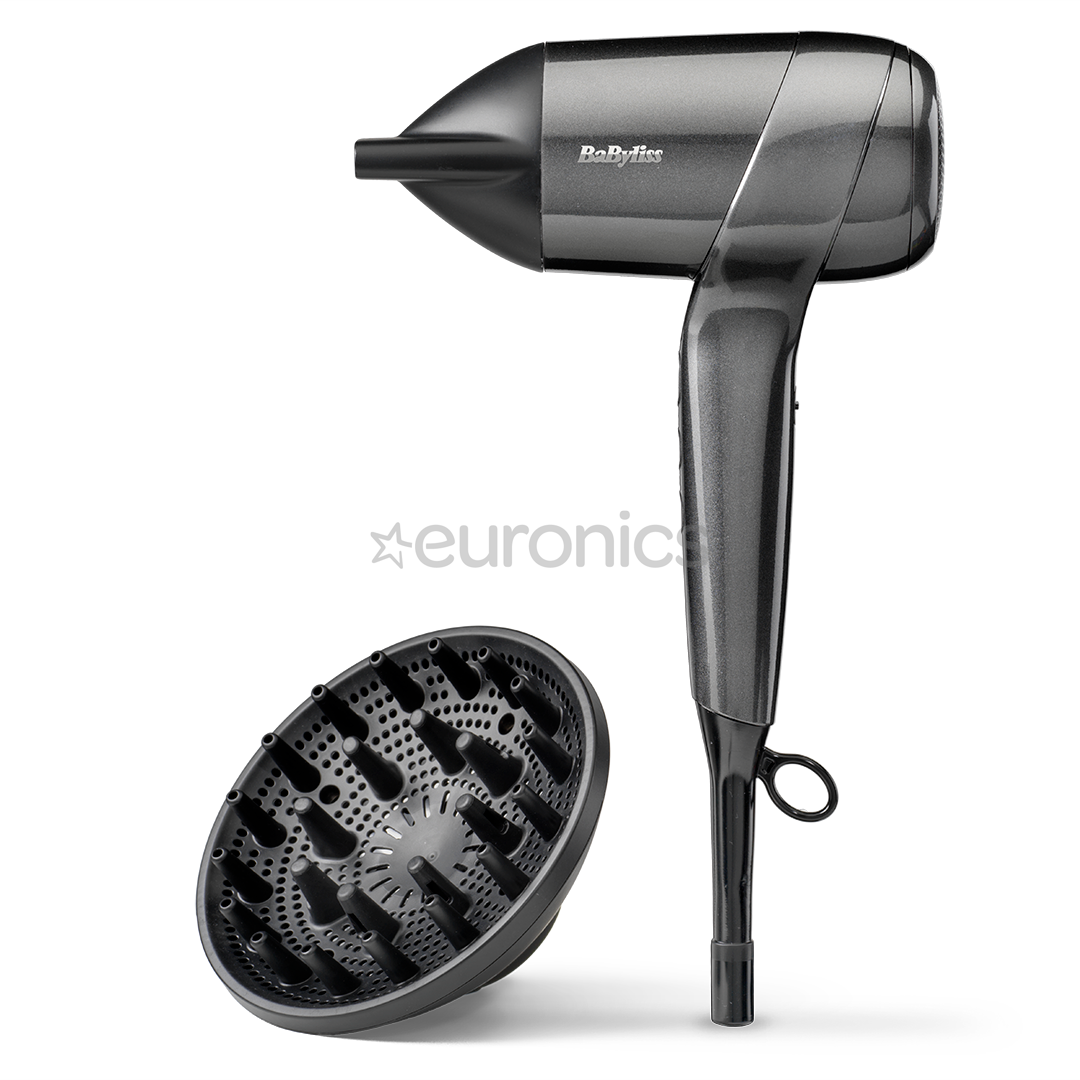 BaByliss Titanium Shine, 1600 W, pelēka - Matu fēns