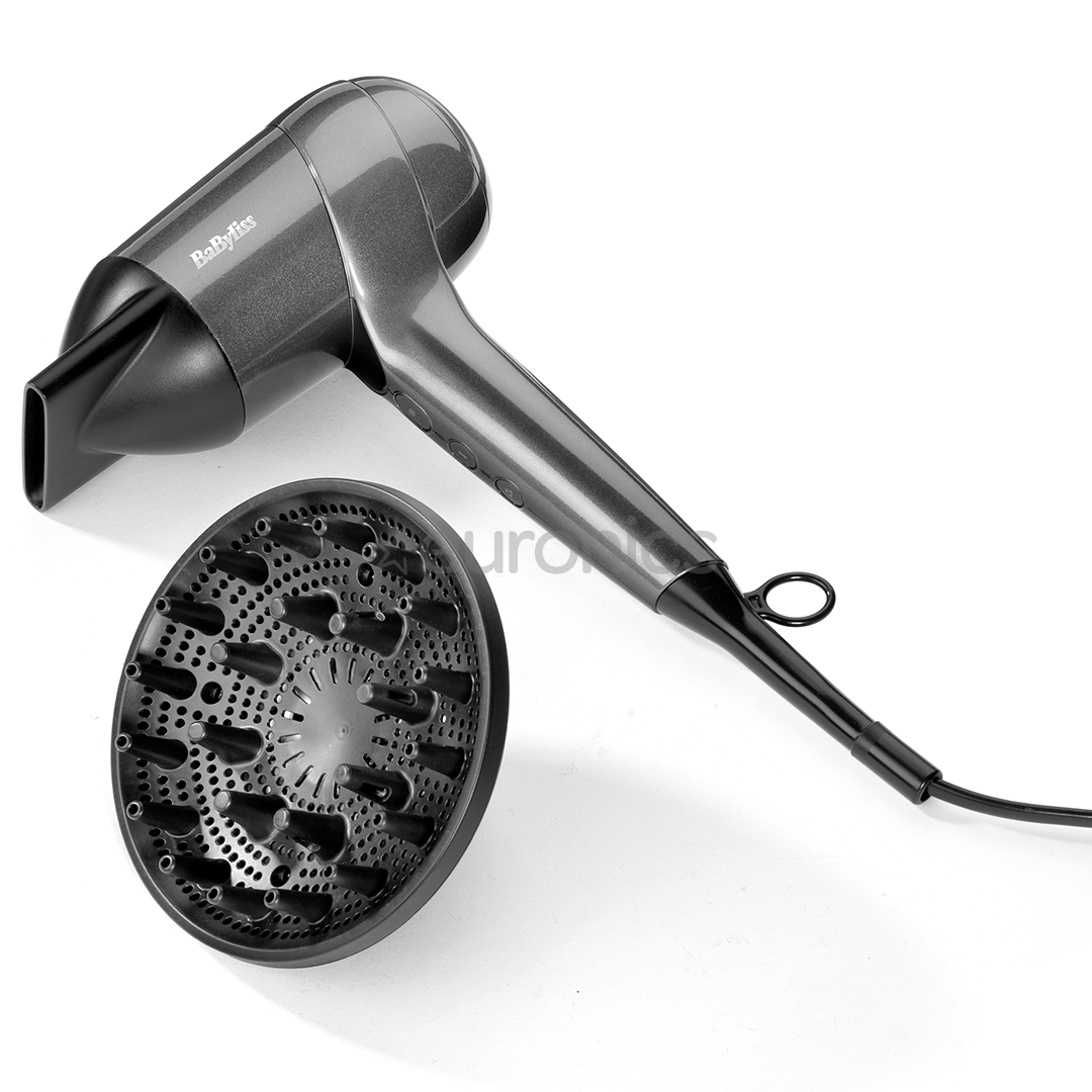 BaByliss Titanium Shine, 1600 W, pelēka - Matu fēns