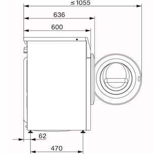 Miele W1 Excellence Active, 8 kg, dziļums 60 cm, 1400 apgr/min. - Veļas mazgājamā mašīna ar priekšējo ielādi