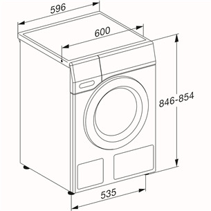Miele W1 Excellence Active, 8 kg, dziļums 60 cm, 1400 apgr/min. - Veļas mazgājamā mašīna ar priekšējo ielādi