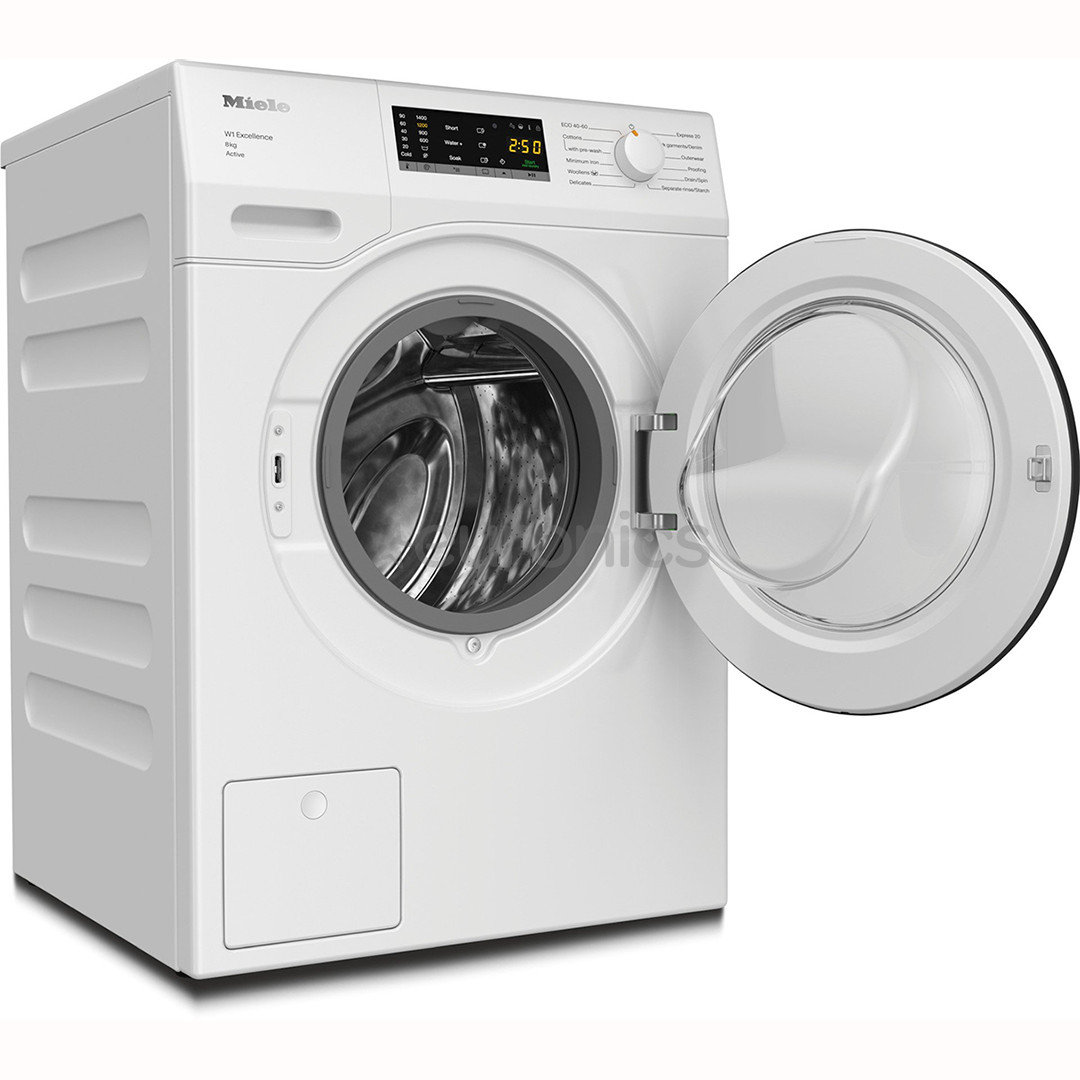 Miele W1 Excellence Active, 8 kg, dziļums 60 cm, 1400 apgr/min. - Veļas mazgājamā mašīna ar priekšējo ielādi