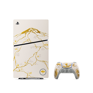 Sony PlayStation 5 Slim Ghost of Yotei Limited Edition, balta / zelta - Spēļu konsole