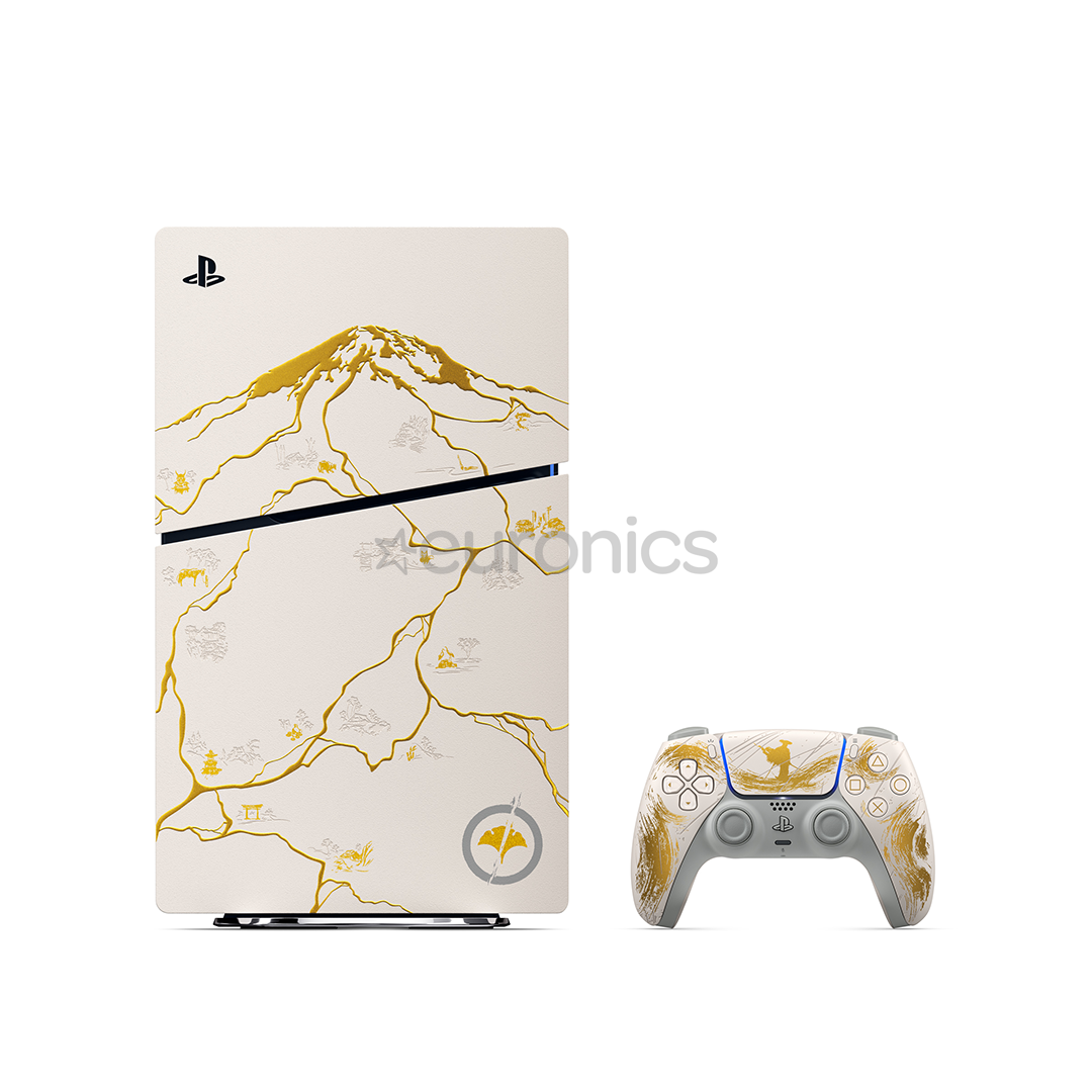 Sony PlayStation 5 Slim Ghost of Yotei Limited Edition, balta / zelta - Spēļu konsole