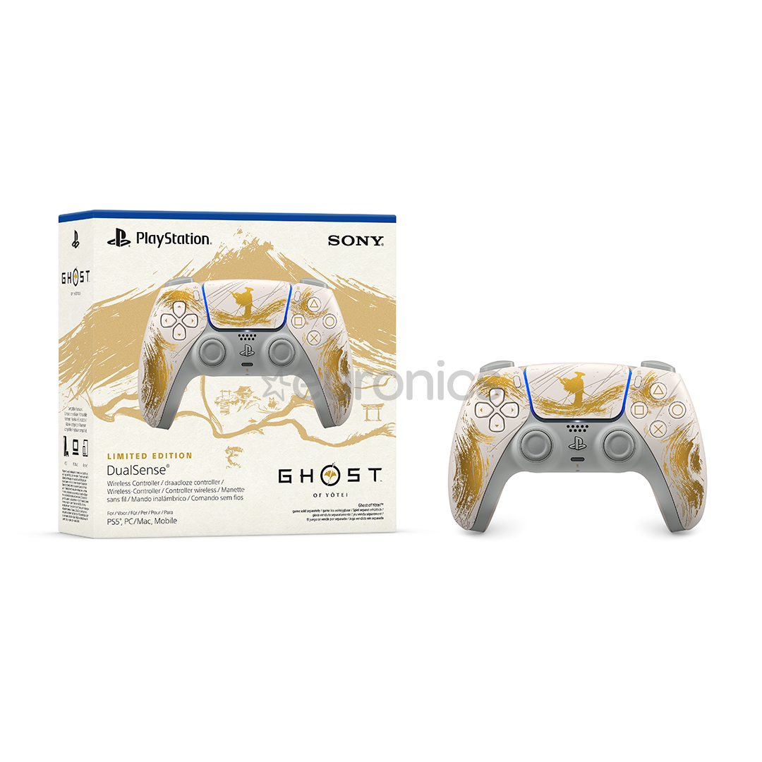 Sony DualSense Ghost of Yotei Limited Edition, PlayStation 5, balta / zelta - Bezvadu kontrolieris