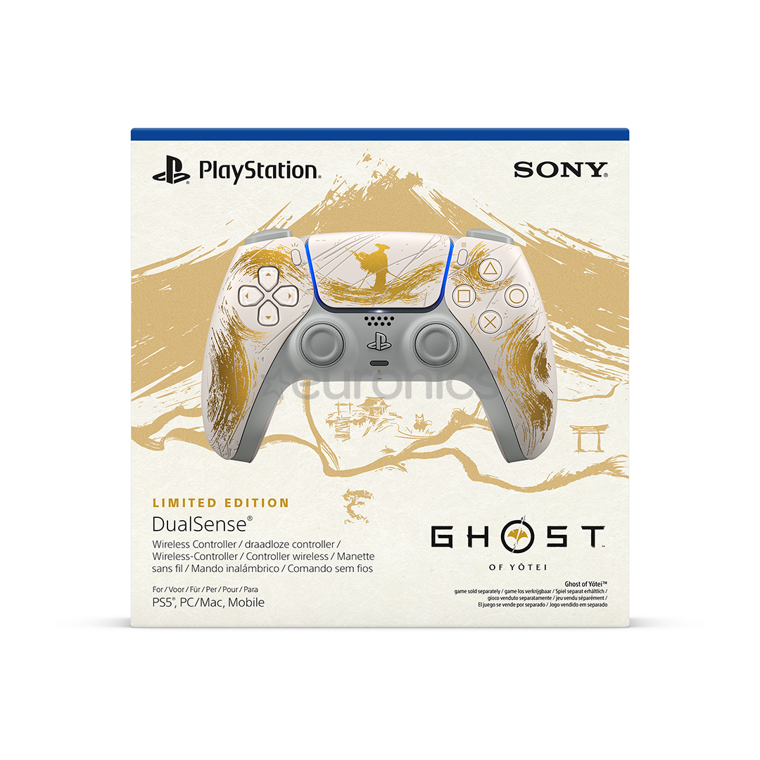 Sony DualSense Ghost of Yotei Limited Edition, PlayStation 5, balta / zelta - Bezvadu kontrolieris