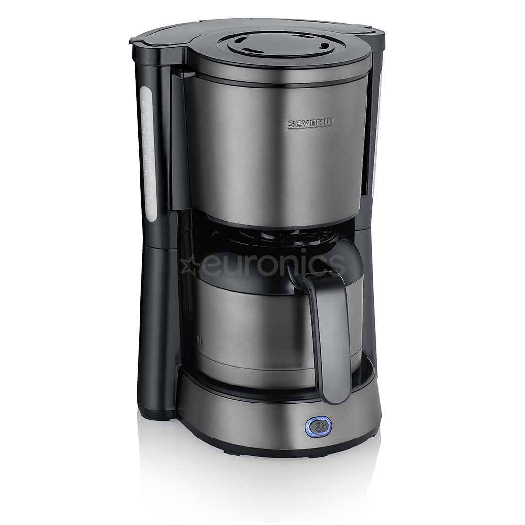 Severin, 1000 W, 10 tases, pelēka - Kafijas automāts ar filtru