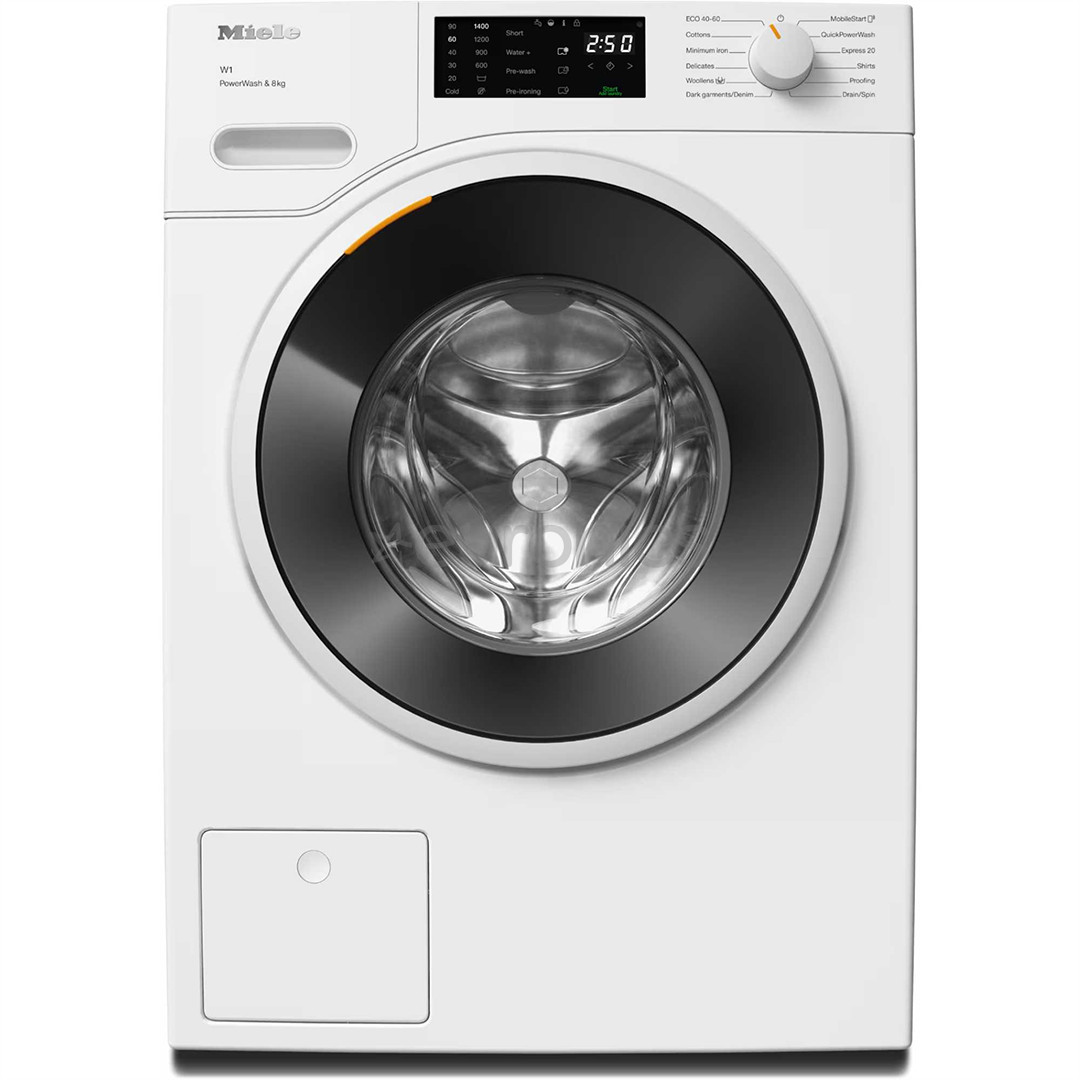 Miele W1 PowerWash, 8 kg, dziļums 64.3 cm, 1400 apgr/min. - Veļas mazgājamā mašīna ar priekšējo ielādi