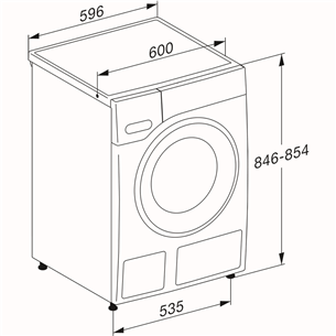 Miele W1 PowerWash, 8 kg, depth 64.3 cm, 1400 rpm - Front load washing machine