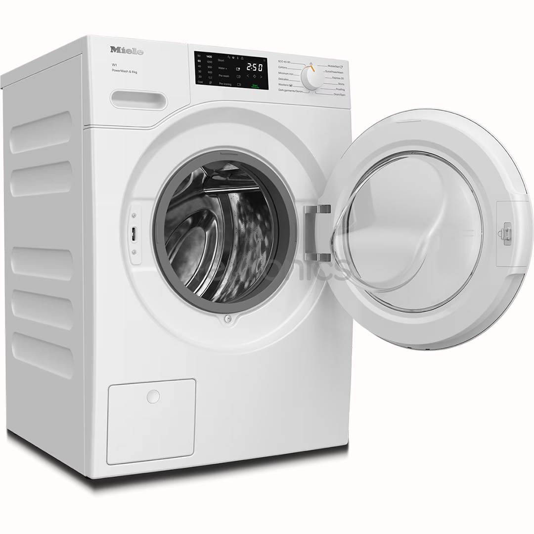 Miele W1 PowerWash, 8 kg, depth 64.3 cm, 1400 rpm - Front load washing machine