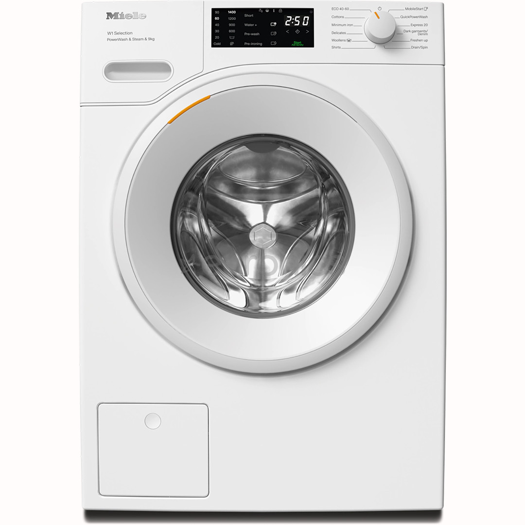 Miele W1 Selection PowerWash & Steam, 9 kg, dziļums 64.3 cm, 1400 apgr/min. - Veļas mazgājamā mašīna ar priekšējo ielādi