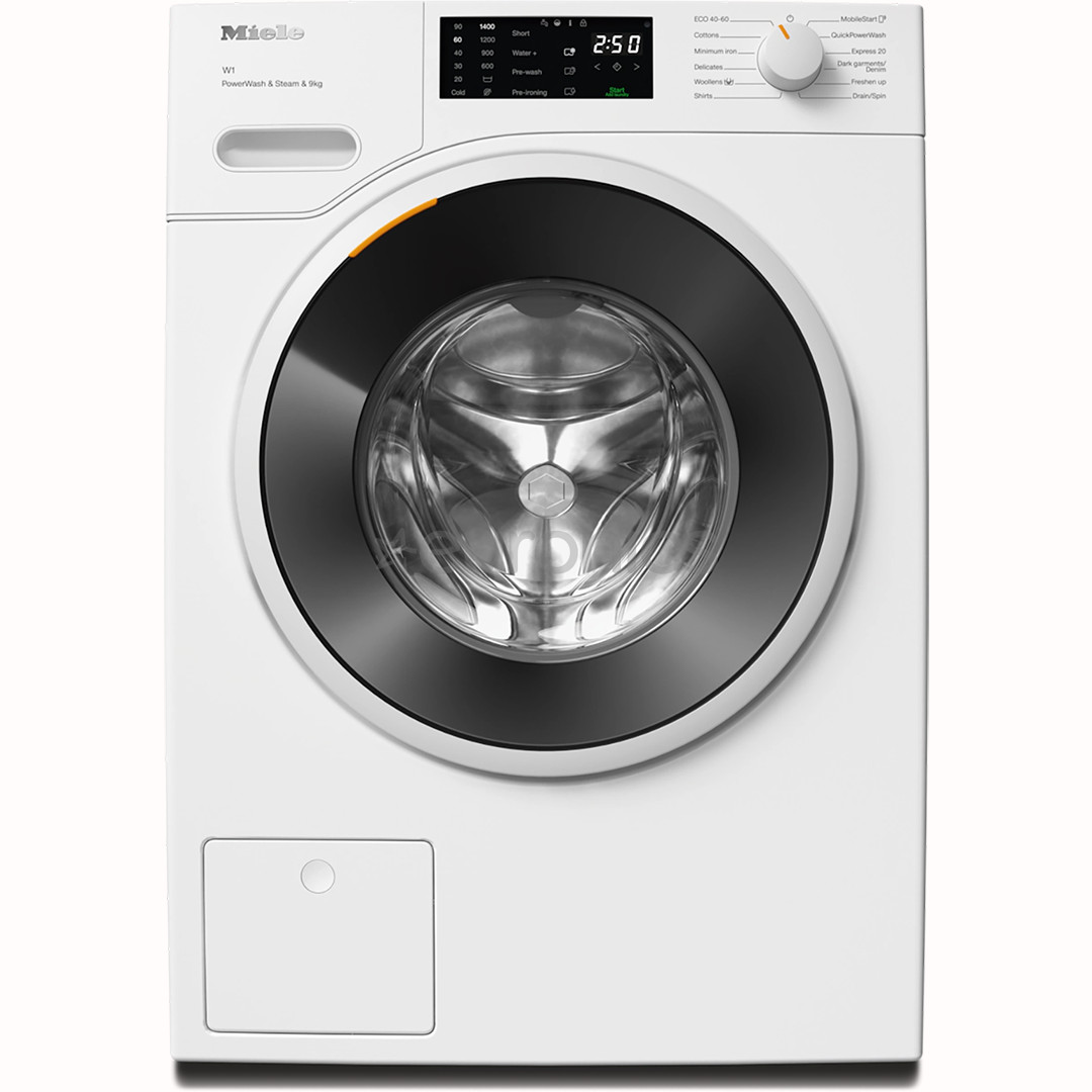 Miele W1 PowerWash & Steam, 9 kg, dziļums 64.3 cm, 1400 apgr/min. - Veļas mazgājamā mašīna ar priekšējo ielādi
