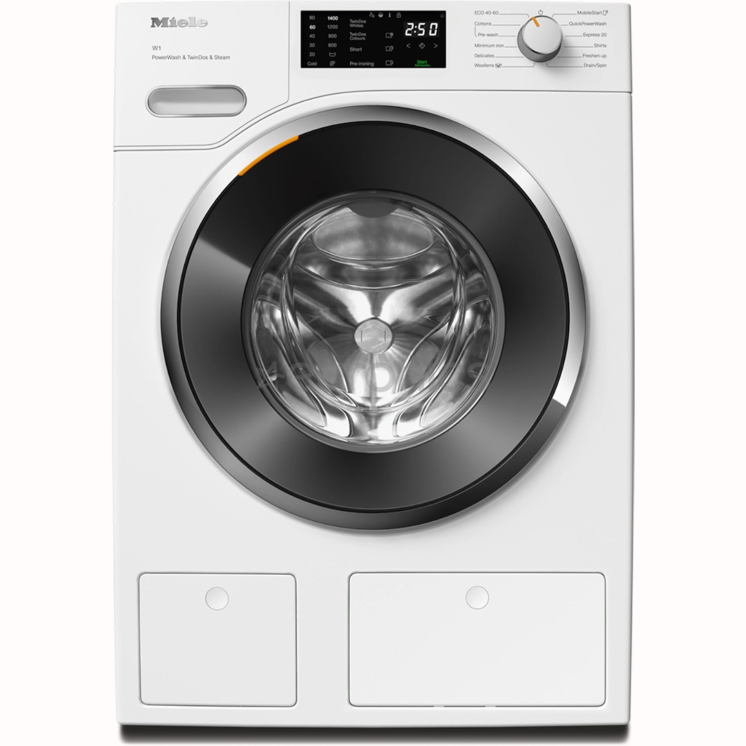 Miele W1 PowerWash & TwinDos & Steam, 9 kg, depth 64.3 cm, 1400 rpm - Front load washing machine