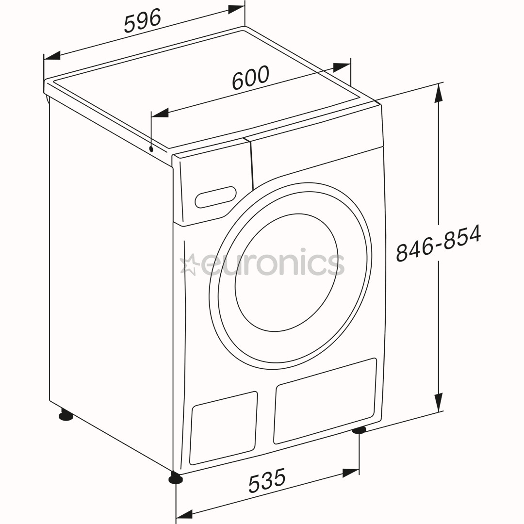 Miele W1 PowerWash & TwinDos & Steam, 9 kg, depth 64.3 cm, 1400 rpm - Front load washing machine