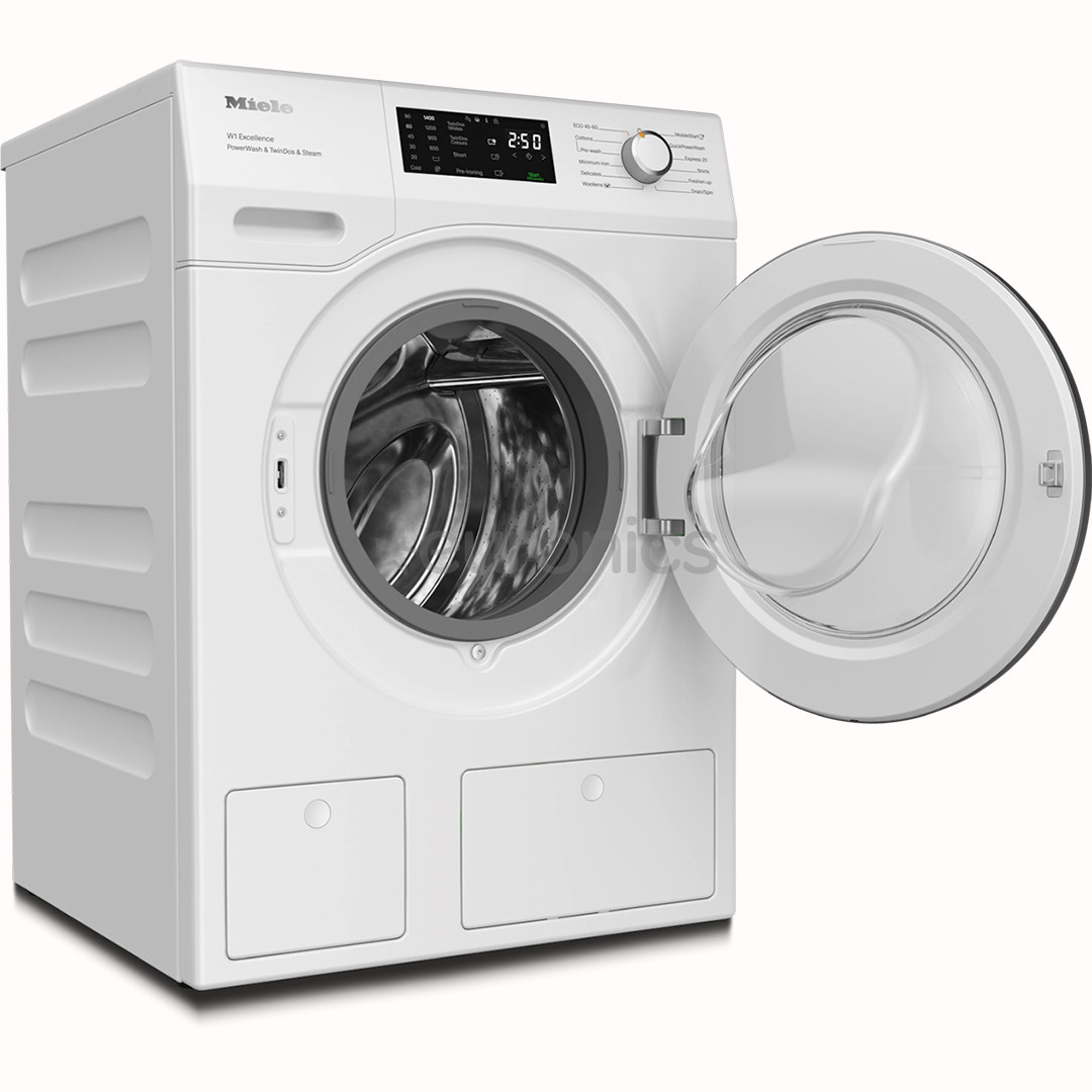 Miele W1 Excellence PowerWash & TwinDos & Steam, 9 kg, depth 60 cm, 1400 rpm - Front load washing machine