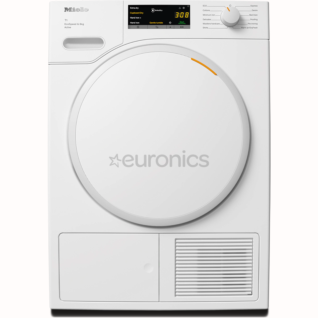 Miele T1 EcoSpeed & Active, 8 kg, dziļums 65.5 cm - Veļas žāvētājs