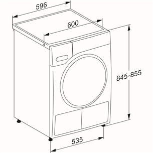 Miele T1 EcoSpeed & Active, 8 kg, dziļums 65.5 cm - Veļas žāvētājs