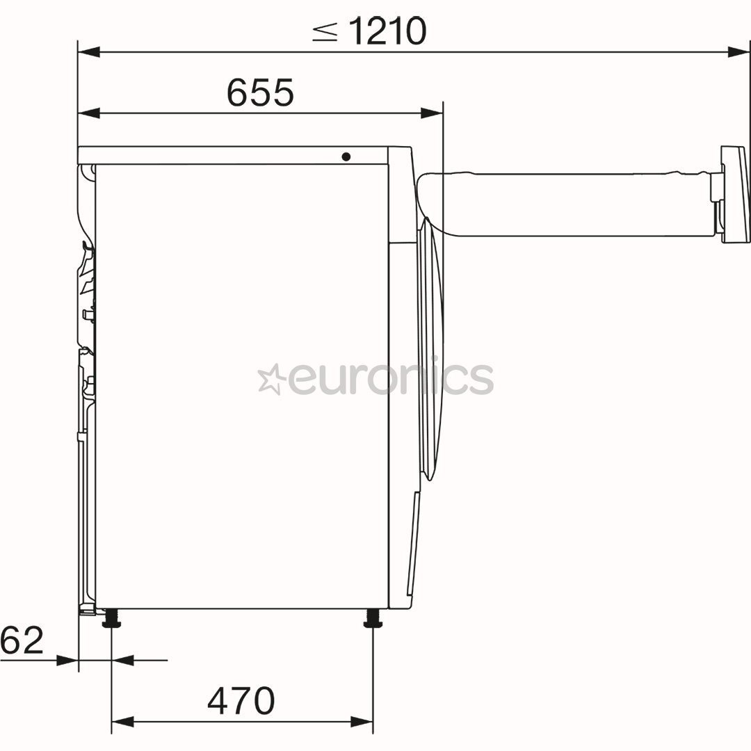 Miele T1 EcoSpeed & Active, 8 kg, dziļums 65.5 cm - Veļas žāvētājs