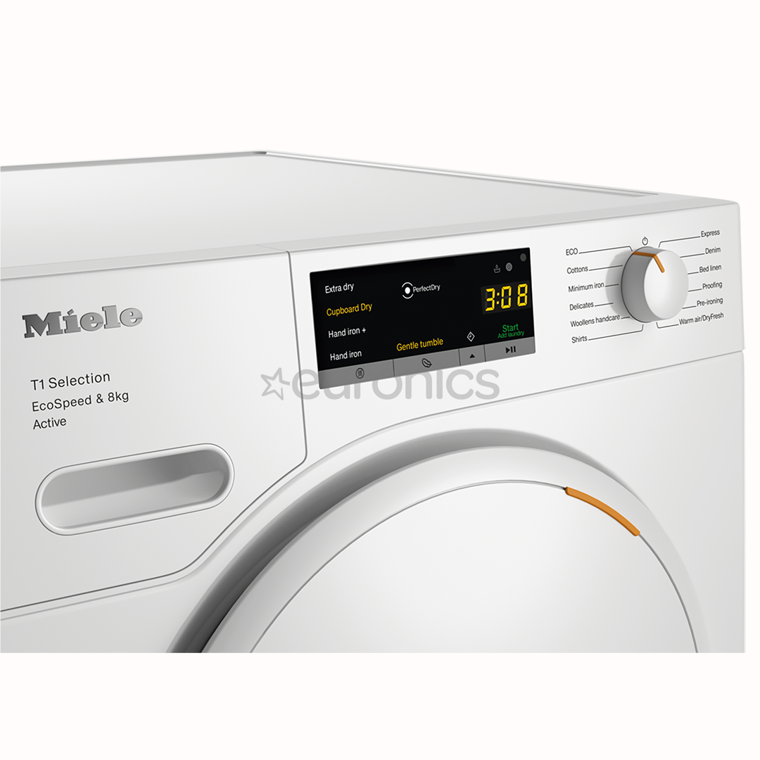Miele T1 Selection EcoSpeed & Active, 8 kg, dziļums 64.3 cm - Veļas žāvētājs