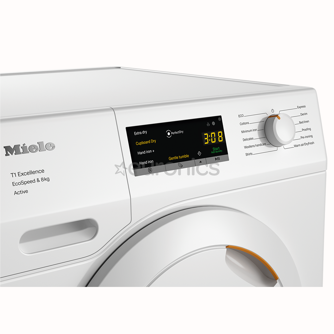 Miele T1 Excellence EcoSpeed Active, 8 kg, dziļums 60 cm - Veļas žāvētājs