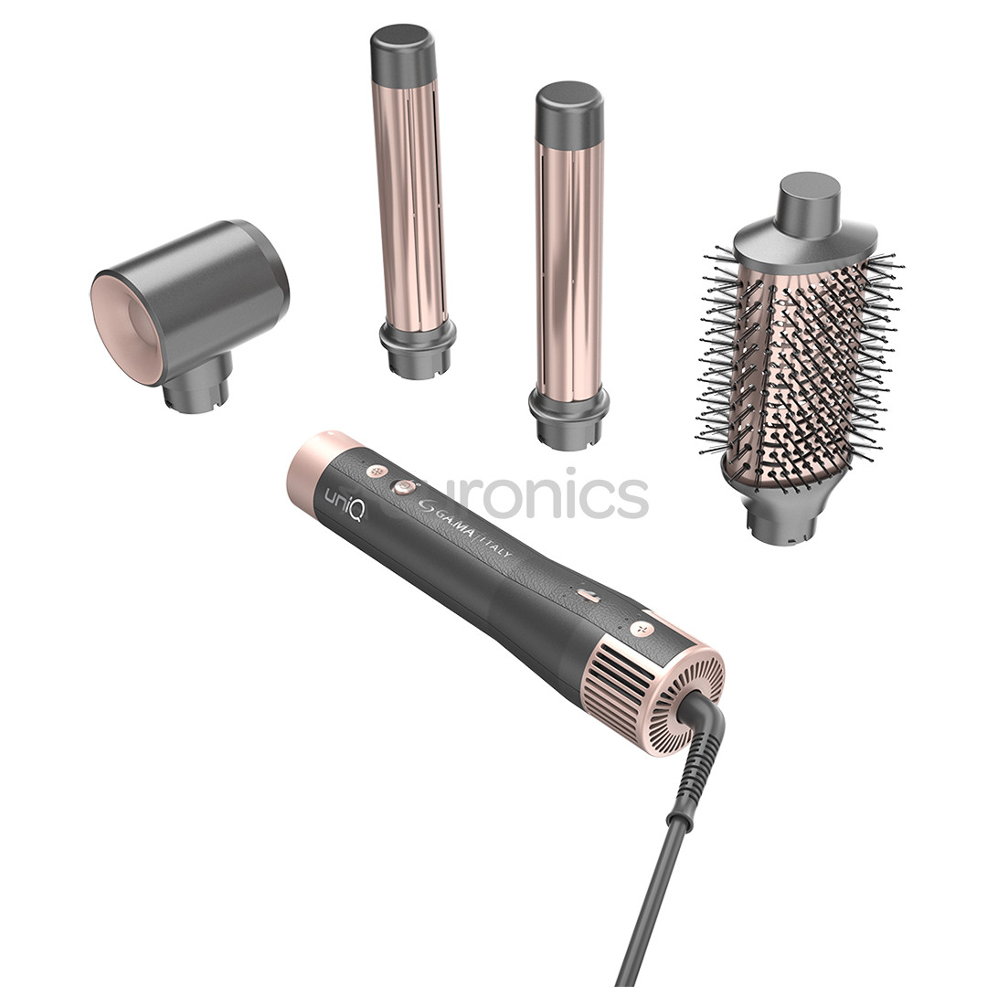 GA.MA Aura UniQ, 1500 W, tumši pelēka/rozā - Matu veidotājs