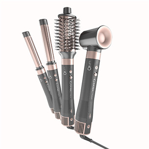 GA.MA Aura UniQ, 1500 W, tumši pelēka/rozā - Matu veidotājs