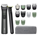 Philips All-in-One Trimmer 9000 Series, Wet & Dry, 15-in-1, grey - Trimmer set + OneBlade