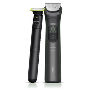 Philips All-in-One Trimmer 9000 Series, Wet & Dry, 15-in-1, grey - Trimmer set + OneBlade