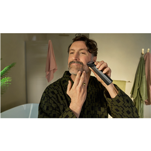 Philips All-in-One Trimmer 9000 Series, Wet & Dry, 15-in-1, grey - Trimmer set + OneBlade