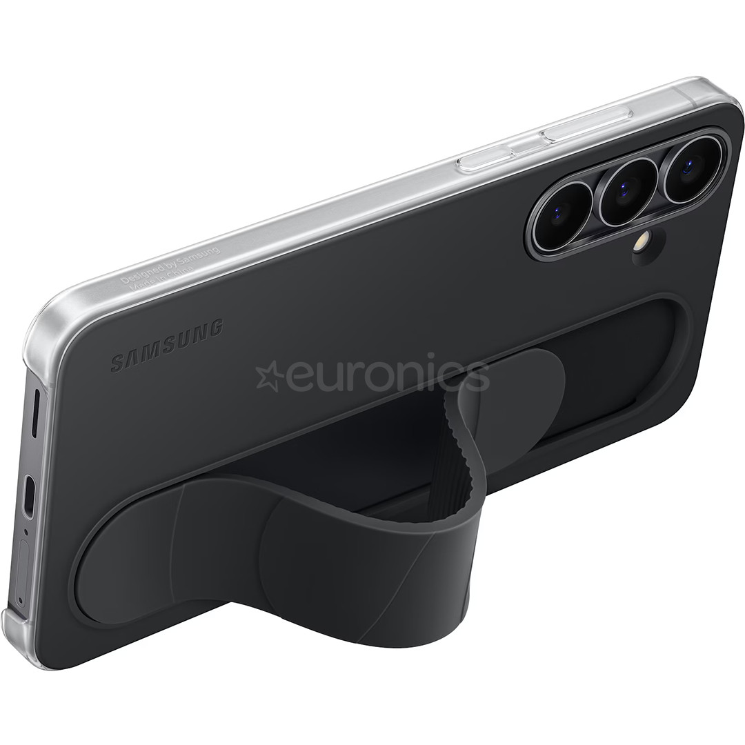 Samsung Standing Grip Case, Galaxy S25 FE, melna - Apvalks viedtālrunim