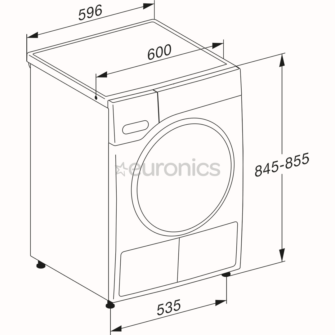 Miele T1 EcoSpeed, 9 kg, depth 64.3 cm - Clothes dryer