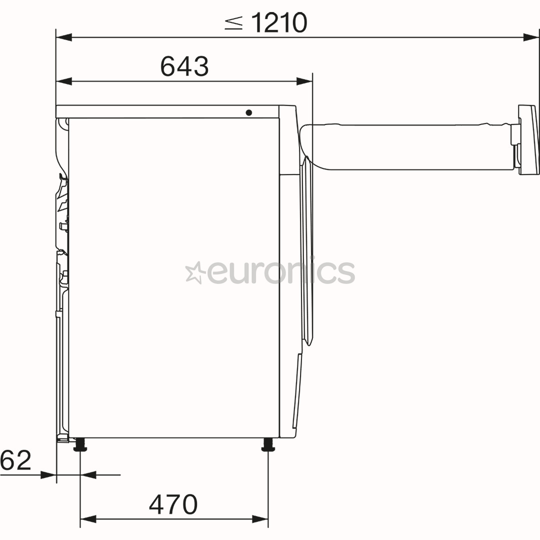 Miele T1 EcoSpeed, 9 kg, depth 64.3 cm - Clothes dryer