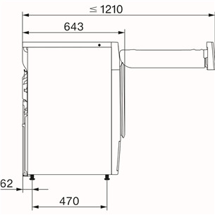Miele T1 EcoSpeed, 9 kg, depth 64.3 cm - Clothes dryer