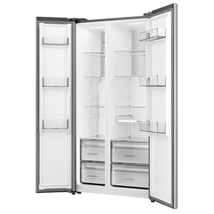 Hisense, NoFrost, 527 л, высота 179 см, серый - SBS-холодильник